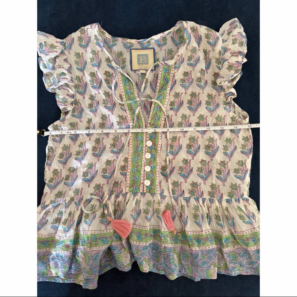 Floral Ruffle Blouse - Multicolor - Picture 6 of 9